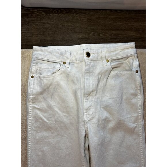 KHAITE Danielle Straight-Leg Jeans in Cream Ivory Size 27 - Picture 4 of 12